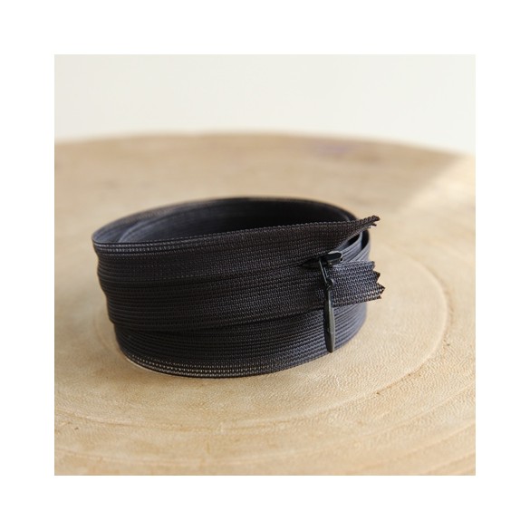 fermeture invisible gris foncé 60 cm - un chat sur un fil