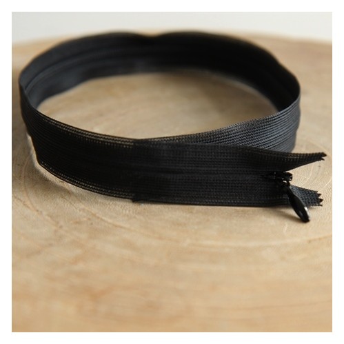 fermeture invisible noir 40 cm - un chat sur un fil