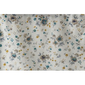 voile de coton fleurs - un chat sur un fil