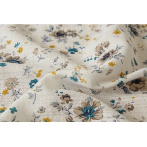 coton imprimé floral romantique - un chat sur un fil