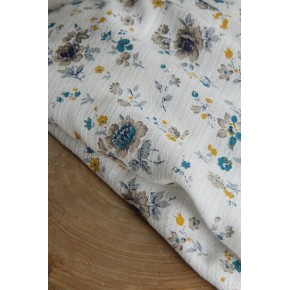 joli coton fleurs - tissu upcyclé