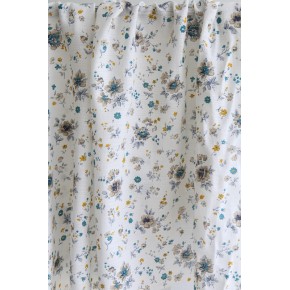 coton imprimé fleurs - un chat sur un fil
