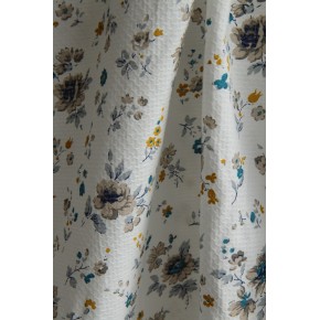 coton imprimé floral romantique - un chat sur un fil