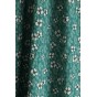Tissu Viscose Fluide Vert à Petites Fleurs Blanches