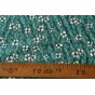 tissu viscose fine et fluide - fleurs vert