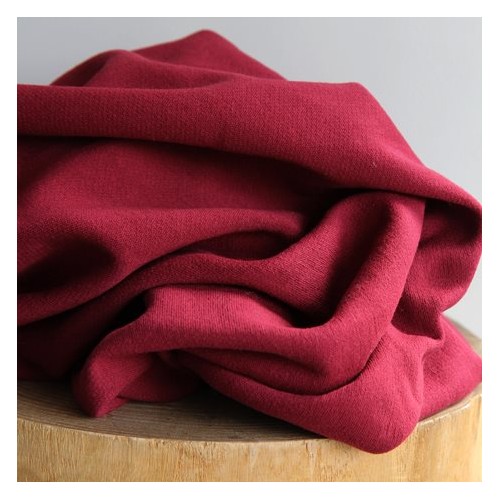 tissu sweat bordeaux - un chat sur un fil