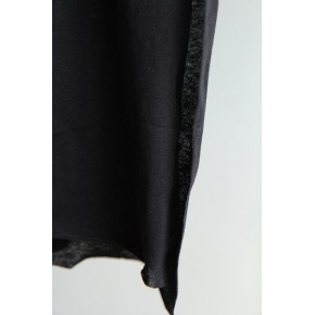 tissu coton et lin noir - un chat sur un fil