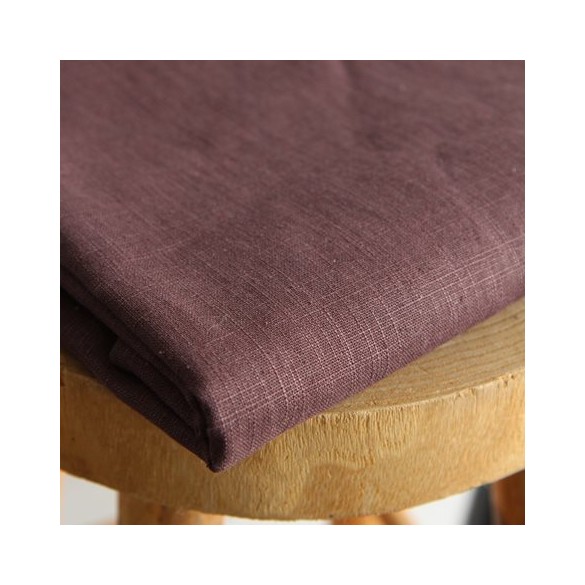 joli tissu en lin - marron