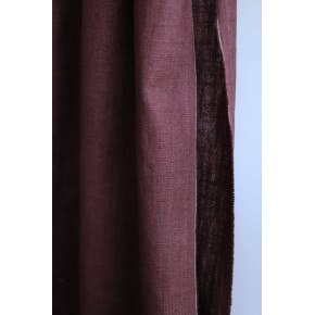 tissu en pur lin marron - un chat sur un fil