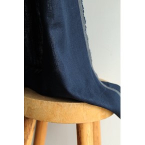 tissu en pur lin marine - un chat sur un fil