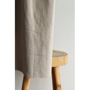 tissu en pur lin beige - un chat sur un fil