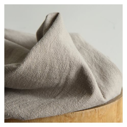 tissu lin  beige avec de la tenue - un chat sur un fil mercerie