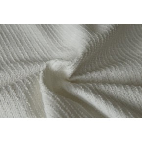 tissu coton écru avec rayures en relief