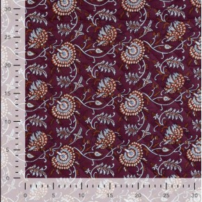 tissu matelassé fleurs - un chat sur un fil