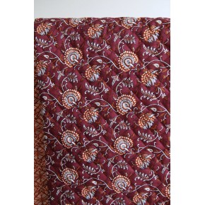 tissu matelassé fleurs esprit coton indien - un chat sur un fil