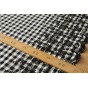 tissu brodé vichy - noir et écru