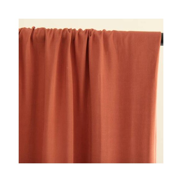 tissu fin et fluide - viscose terracotta