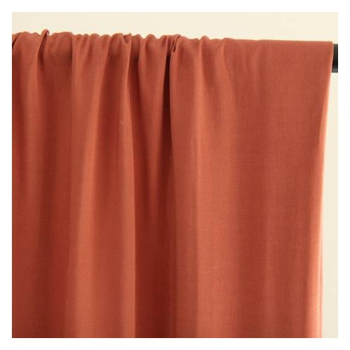 tissu fin et fluide - viscose terracotta