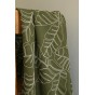 joli tissu fluide en lin et viscose avec broderies feuilles de palmier