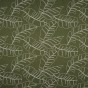 tissu brodé - kaki et écru