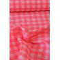 joli coton et polyester vichy rose fluo