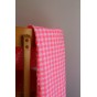 tissu vichy en seersucker rose fluo