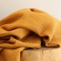 tissu double gaze coton bio - ocre