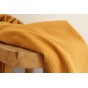 tissu double gaze jaune ocre - coton bio