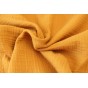 tissu double gaze ocre en coton bio gots