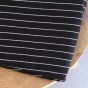maille marinière fines rayures noir et argenté
