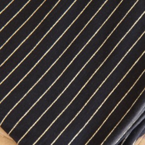 tissu jersey rayures fines dorées