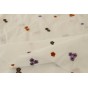 tissu avec broderie - un chat sur un fil