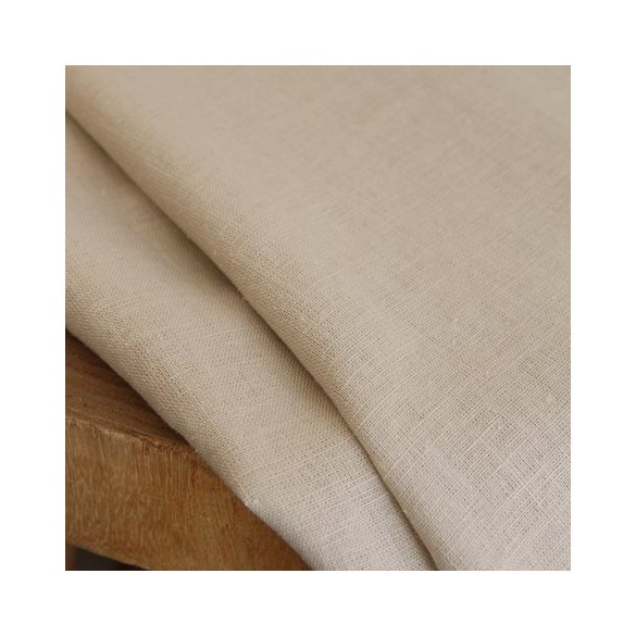 tissu lin et coton naturel