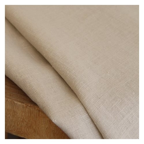 tissu lin et coton naturel