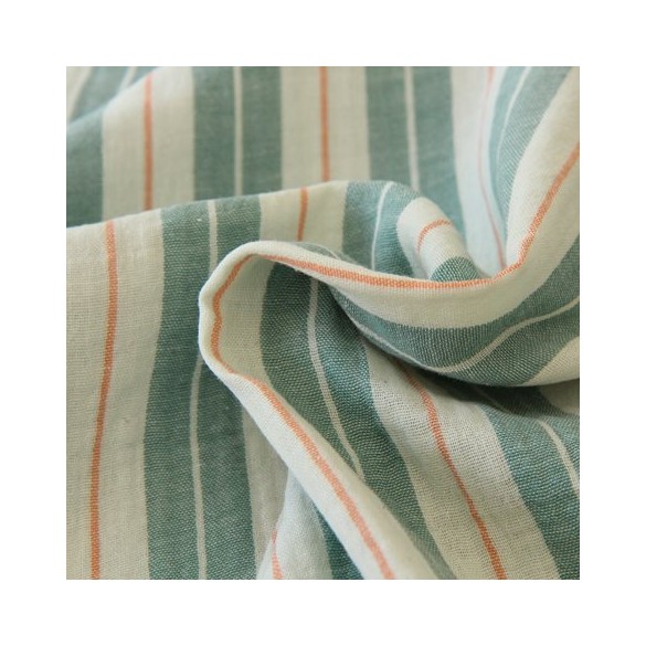 jolie double gaze - rayures vert et orange