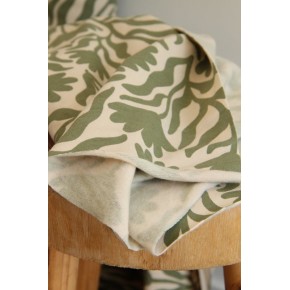 tissu molleton gratté fleurs