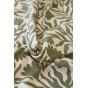 sweat imprimé fleurs vert et beige