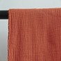 tissu double gaze brique