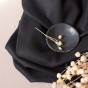 tissu plumetis viscose noire