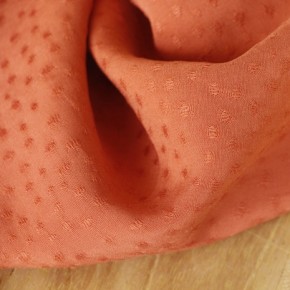 viscose plumetis terracotta