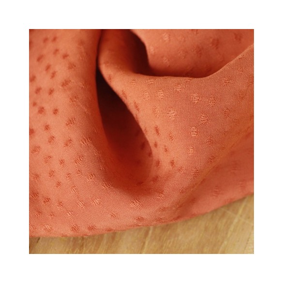 viscose plumetis terracotta