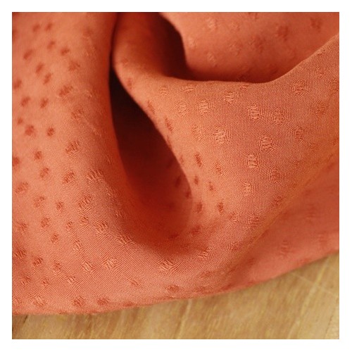 viscose plumetis terracotta