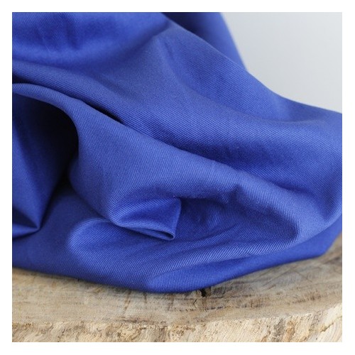tissu en gabardine de coton bleu
