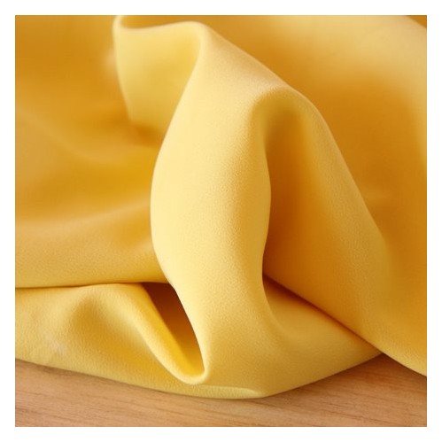 crêpe polyester haute gamme - jaune beurre