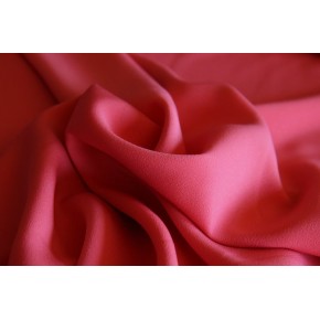 crêpe polyester haute gamme - rose corail