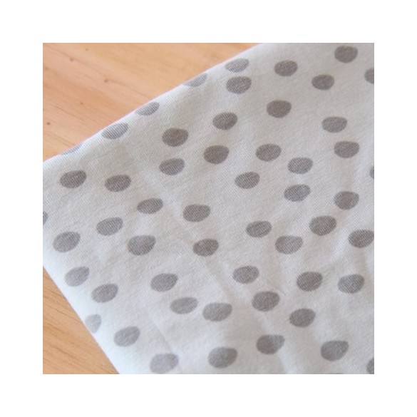 coupon de jersey coton - pois mint