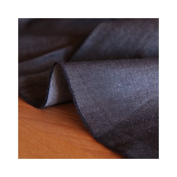 jean fin noir - coupon de tissu