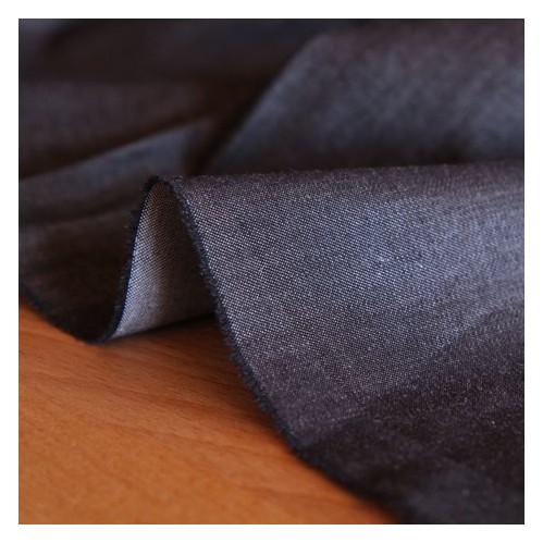 jean fin noir - coupon de tissu