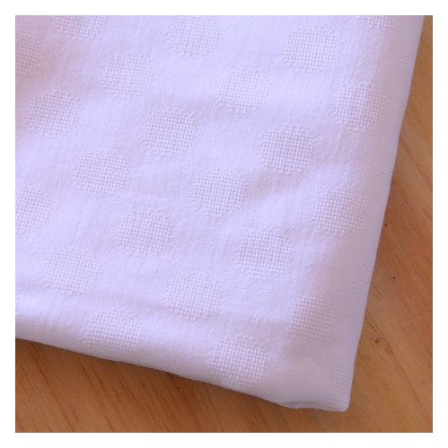 coton brodé pois blanc - un chat sur un fil