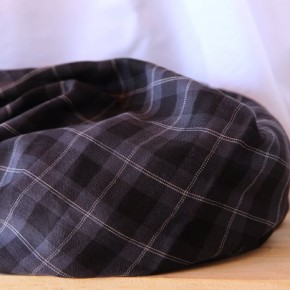 joli coton et viscose  à carreaux - un chat sur un fil